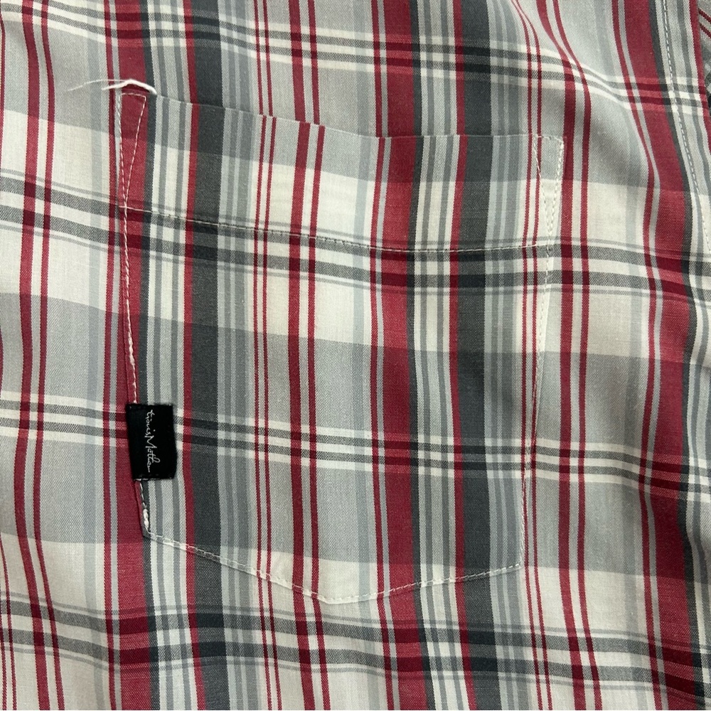 Travis Matthew Red And Grey Button Up Sz Extra La… - image 3